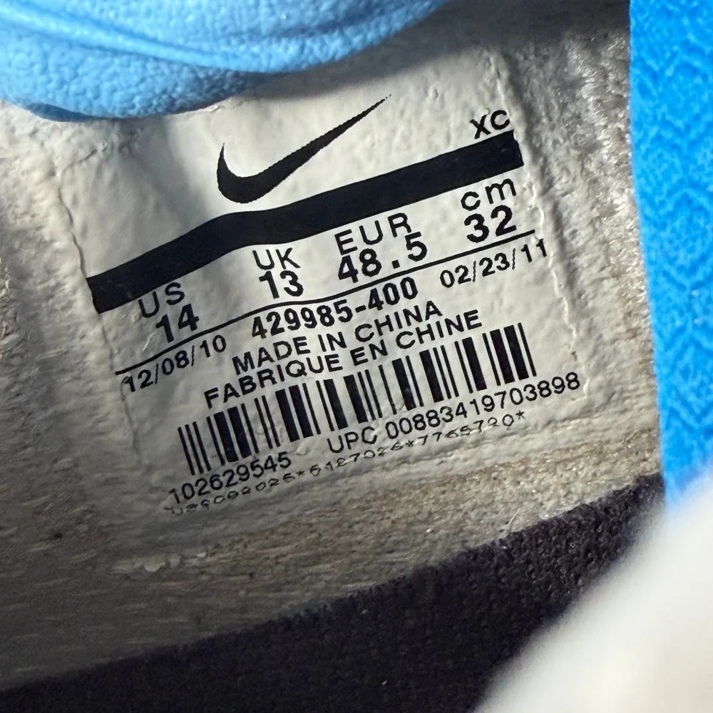 Nike Air Max Courtballistec 3.3 Mens 14 Blue White Tennis Shoes 429985-400‎
